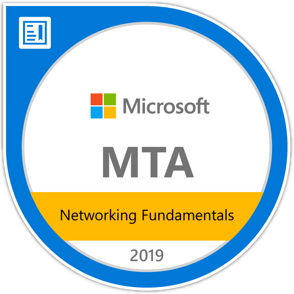 MTA: Networking Fundamentals - Certified 證照圖片